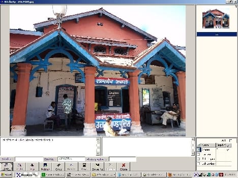 Ramshackle police station building